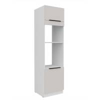 Zabudowa piekarnika i mikrofalówki 60 cm kaszmir + biały CAROL 60 DPM-210 2F